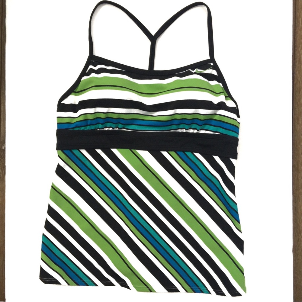 Nike Women’s Striped Padded Tankini Swimsuit Top